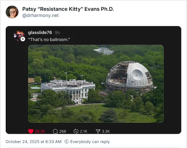 Building a Death Star addition on the White House