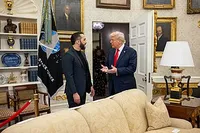 Donald Trump meets with El Salvador President Nayik Bukele in the Oval Office