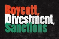 Sign with the words 'Boycott, divestment, sanctions