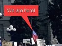 The Disgraced Flag of the United States' first protest