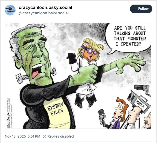 (Trump dressed as Dr. Frankenstein) Are you still talking about that monster I created?