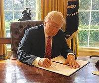 Donald Trump signing executive order