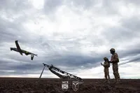 Ukrainian drone launch