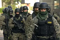 SWAT Team members prepare for an exercise, 2009