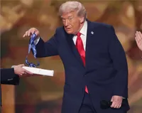 Donny 2-Dolls receives a fake 'peace prize' made up by the International Federation of Football Associations (FIFA)