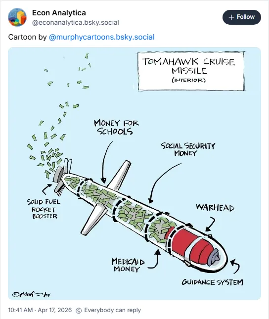 View of the interior of a Tomahawk cruise missile