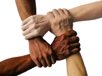 Hands joined together