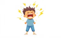 Young bow throwing temper tantrum