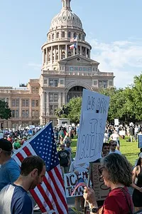 Protest at Austin State Capital building, 6/14/2025