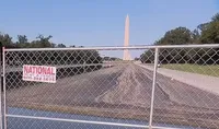 Drained reflecting pool