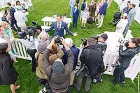 Pete Hegseth addresses the media at White House Easter celebration