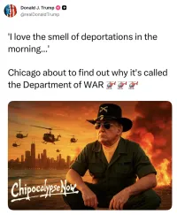Post by Donald Trump: Chicago about to find out why it's called the Department of WAR